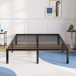 Avenco Metal Platform Bed Frame Queen Size 18 Inch Noise Free Quiet Design, Heavy Duty Steel Support, Under Bed Storage, Easy Assembly, No Box Spring Needed