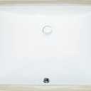 MSI 20.375 (L) x 15.125 (W) x 7.625 (H) Rectangle Porcelain Ceramic Undermount Bathroom Vanity Vessel Sink, White