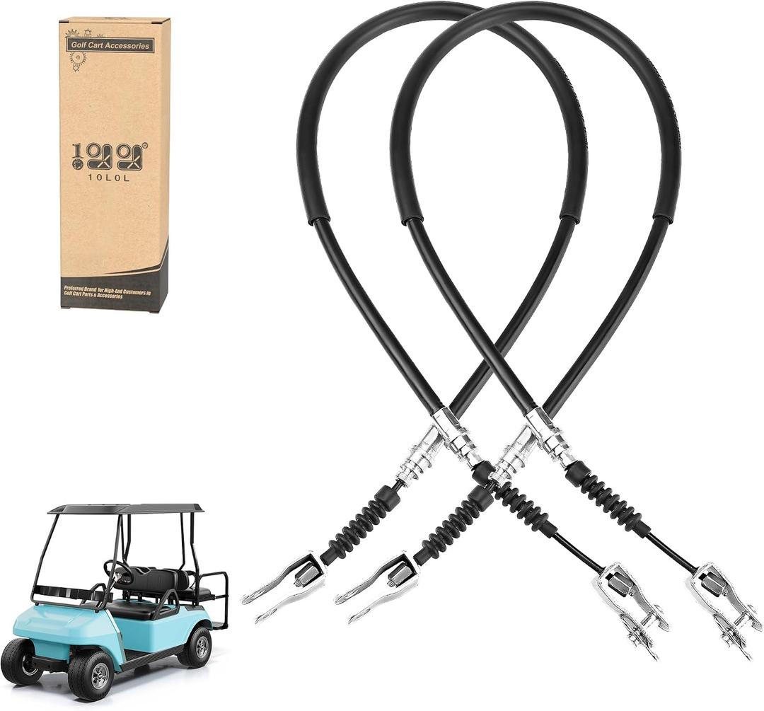 10L0L Golf Cart Brake Cable for Club Car DS 1981-1999 Gas & Electric, 42" Long, Driver & Passenger Side, Replace OEM 1011125 1011403 1016761-01 101676101
