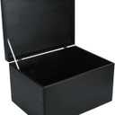 Creative Deco Large Black Wooden Box Storage with Hinged Lid | 15.8x11.8x9.44in (+-0.5) | Keepsake Gift Box Storage Document | Wood Chest Trunk PRODUCT NOT INTENDED FOR 15 YEARS OR BELOW