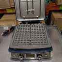 GreenPan Elite 7-in-1 Multi-Function Contact Grill & Griddle, Healthy Ceramic Nonstick Aluminum, Grill & Waffle Plates, Adjustable Shade & Shear, Closed Press/Open Flat Surface, PFAS-Free, Oxford Blue