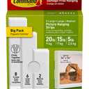 Command Picture Hanging Strips Variety Pack, Damage Free Hanging Picture Hangers, No Tools Wall for Living Spaces, White, 2 Medium Pairs, 6 Pairs and 8 Extra Large Pairs