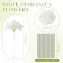 Unittype 400 Pieces Silk Hydrangea Artificial Flowers Heads with Stems Faux Hydrangea Flowers for Wedding Centerpieces Bouquets DIY Floral Decorations for Home Indoor (White)