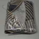 Lahome Enfys Modern Rainbow Round Washable Rug, 3ft Circular Indoor Outdoor Entryway Patio Rug, Farmhouse Non Slip Non Shedding Small Round Carpet for Bedroom Porch Living Room Decor (Dark Grey/Charcoal Black)