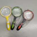 3 Pack Magnifying Glass, 75mm Magnifying Glass with Non-Slip Rubber Handle, Suitable for Reading Newspapers,Suitable for Seniors
