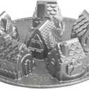Nordic Ware Cozy Village Gingerbread House, 6 Cups, Silver