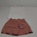 Girls Summer Clothes 2 Piece Ruffle Trimmed Sleeveless Tank Top and High Waist Shorts with Pockets Clothing Sets 160