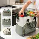 LOVEVOOK Lunch Bag Women, Insulated Adult Lunch Box for Women Work, Wide Opening Leakproof Cooler Tote Bag for Office Campus Picnic Beach with Shoulder Strap, Loncheras Para Mujer with Cup Holder