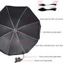Beach Chair Umbrella with Universal Clamp,360 Adjustable Sunshade Umbrella,Clip on Parasols for Patio,Wheelchairs,Golf Carts
