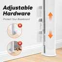 Retractable Baby Gate for Stairs and Doorways, 55" Wide x 33" Tall Mesh Dog Gate for Indoor & Outdoor Use, Safety Gate for Babies and Pets, Child Gates for Hallways, Hardware Mounted, White