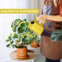 Watering Can Indoor Plants, 35oz Small Stainless Steel Metal Watering Can Modern Decorative Watering Pot with Long Spout for Indoor House Plant Bonsai Garden Flowers (Yellow)