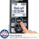 Panasonic Cordless Phone with Advanced Call Block, Link2Cell Bluetooth, One-Ring Scam Alert, and 2-Way Recording, Answering Machine, 5 Handsets - KX-TGF975B (Black/Silver Trim)