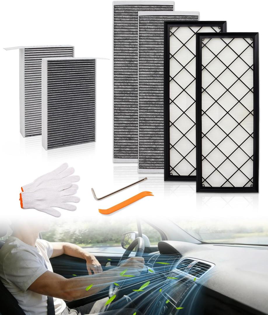 6-Pack HEPA Air Intake Filter & Cabin Air Filter Kit, 165837500A