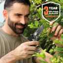 DECERK 8.5" Professional Pruning Shears - Cuts 4X Easier with Ultra Sharp Japanese Steel Titanium Blade, Arthritis Friendly Garden Scissors & Plant Clippers, Effortlessly Prunes 3/4" Branches