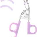 Eyelash Curler for Women - Gentle & Pain-Free Lash Curler with Comfort Finger Grips, Fits All Eye Shapes & Sizes, Includes 2PCS Silicone Replacement Pads for Long-Lasting Lashes (Purple)