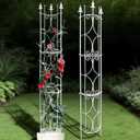 Thealyn Garden Trellis 2 Pack 72'' H x 12'' W Metal Plant Trellis Indoor/Outdoor Metal Garden Trellis Plant Trellis for Potted Plants Climbing Houseplants Flowers