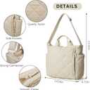 Puffer Tote Bag Women Quilted Crossbody Handbag Lattice Padded Puffy Purse Casual Satchel Bag
