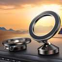 for MagSafe Car Mount Dashboard [360All-Metal Foldable] Magnetic Phone Holder for Car Dash [Strongest Magnets & 3M Adhesive] Hands Free Car Phone Holder for iPhone 16 15 14 13 12 Pro Max Plus Mini