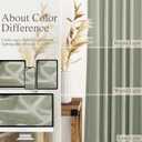 2 Panels Set Sage Green Linen Curtains 126 Inches Long for Living Room Extra Long Back Tab Curtain Neutral Farmhouse Light Filtering Semi Sheer Linen Drapes Ceiling to Floor for Large Window 52x126