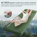 Elegear CumbreX Self Inflating Sleeping Pad, 3.15" Ultra-Thick Memory Foam Camping Pad with Pillow Fast Inflating in 20s Insulated Camping Mattress Pad 4-Season Camp Sleeping Mat for Camp/Travel/Tent