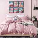 2 x 6pcs Pink Beach Wall Art Pink Summer Ocean Coastal Canvas Painting Coconut Girl Aesthetic Posters Prints Girly Nautical Bus Wall Decor Set for Girls Room Girls Dorm Home Decoration(8x10in Poster) (8L" x 10W")