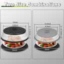 12" Microwave food Cover & Mat,Large Vented Collapsible Splatter Guard dish Plate lid & Silicone Round Kitchen mat