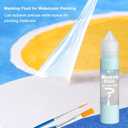 2 x Masking Fluid for Watercolor Painting, 30ml Watercolor Masking Fluid with 2 Brushes & Eraser, Fine Arts & Crafts Supplies for Ink, Watercolor, Gouache Painting