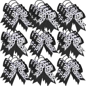 WILLBOND 20 Pieces Soccer Hair Ties Elastic Soccer Ball Hair Accessories for Girl Women Player School Team Football Birthday Party (Black, White) WILLBOND 20 Pieces Soccer Hair Ties Elastic Soccer Ball Hair Accessories for Girl Women Player School Team Football Birthday Party (Black, White)