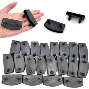 20pcs 54x9mm Black Replacement Bed Slat Plastic End Caps Holders for Holding Securing Wooden Slats Bed Base,Width 54mm x Height 9 mm (Inside Dimension)