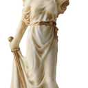 Veronese Design 4 Inch Nike Greek Goddess of Victory Resin Miniature Hand painted White Gold Finish
