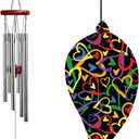 Wind Chimes 28 Inch Heart Sympathy Wind Chimes Sympathy Gift Home Decor Suitable for Outdoor, Garden, Patio Decoration