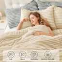 BEDELITE Fleece King Comforter Set -Super Soft & Warm Fluffy Beige Bedding, Luxury Fuzzy Heavy Bed Set for Winter with 2 Pillow Cases