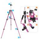 GEXWORLDWIDE GEX 63" Heavy Duty Mannequin Tripod Stand for Wig Cosmetology Training Practice Doll Manikin Head Tripod Wig Stand With Travel Bag (Rosy)
