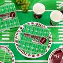 Football Party Supplies Kit - Serve 25, Includes Dinner & Dessert Plates, Napkins, Cups, Tablecloth - Perfect for Football Birthday & Gameday Tailgate Parties