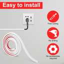 Cord Hider, Self Adhesive White Wire Covers for Cords TV on Wall PVC Material 200cm/78.74in Cable Concealer Wire Organizer Cord Trunking for Cable Tidy Management Conduit Home Office