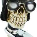 Skull Steering Spinner Power Booster Ball Heavy Car Wheel Turning Suicide Aid Knob for Most Manual Automotive Transmission Tractors (Black)