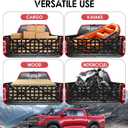 Heavy Duty Tailgate Net for Truck Bed, Cargo Net with 4 Adjustable Buckle Straps, Durable Nylon Tailgate net Compatible with Jeep, Pickup, Truck, Boat, SUV, 59" x 18"