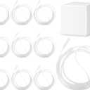 party greeting 10 Pack Oxygen Nasal Cannula 5ft Flow Nasal Cannula Oxygen Crush Resistant Oxygen Tubing Curved Nose Piece for Portable Oxygen Concentrator Supplies Home Use