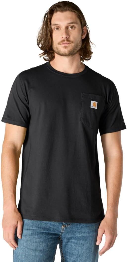 Carhartt Men's Force Relaxed Fit Midweight Short-Sleeve Pocket T-Shirt (Black, XXXL)