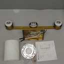 28.46in Modern Bathroom Light Fixtures, 4 Light Vanity Light, Rippled Glass Shade Gold Wall Lamp, Bathroom Wall Sconce Lamp for Mirror Living Room Bedroom Hallway