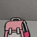 Lifelix Kids Kawaii Backpack for Girls Cute Toddler 2D Cartoon Comic Paper Jump Bookbag Fun Weird School Schoolbag (Pink, Small)