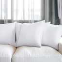 Utopia Bedding Throw Pillows (Set of 4, White) 20 x 20 Inches Down Alternative Pillows for Bed, Sofa, and Couch - Fluffy Decorative Stuffer Pillow for Indoors & Outdoors