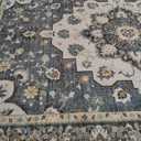10x12 Washable Area Rug for Living Room - Non-Slip Vintage Rugs Green Blue