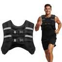 Cavry Weighted Vest, 30LB Weight Vest with Two Adjustment Straps for Men Women, Body Weight Vests Adjustable with Reflective Stripe for Strength Training, Running, Training Workout, Jogging, Walking-30LB