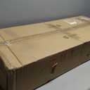 HuisMier 7 Lights Modern Sputnik Chandelier Mid Century Black and Brass Linear Pendant Light Fixture, Farmhouse White Glass Globe Chandelier for Dining Room Kitchen Living Room Bedroom Foyer