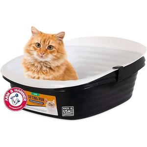 Arm & Hammer Large Sifting Litter Box Scoop Free Cat Litter Tray with Microban, Made in USA