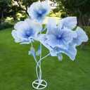 Giant Artificial Flower Decor with Stand,Oversized Freestanding Gradient Statement Flower for Wedding Flower Decor,Event,Commercial Display,Photo Backdrop & Home Decoration (Blue)