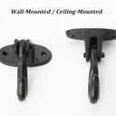 2 Pack Cast Iron Ceiling Hook,Industrial Coat Hook,Chandelier Hooks,Plant Pot Hanger