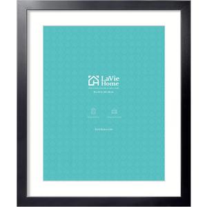 LaVie Home 20x24 Picture Frame Black Poster Frame,Display Pictures 16x20 with Mat or 20x24 Without Mat, Stable and Sturdy Frame and Polished Plexiglass, Horizontal and Vertical Format of The Walls