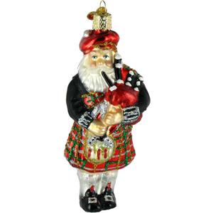 Old World Christmas Ornaments: Assortment of Santas Glass Blown Ornaments for Christmas Tree, Highland Santa 5 Inches